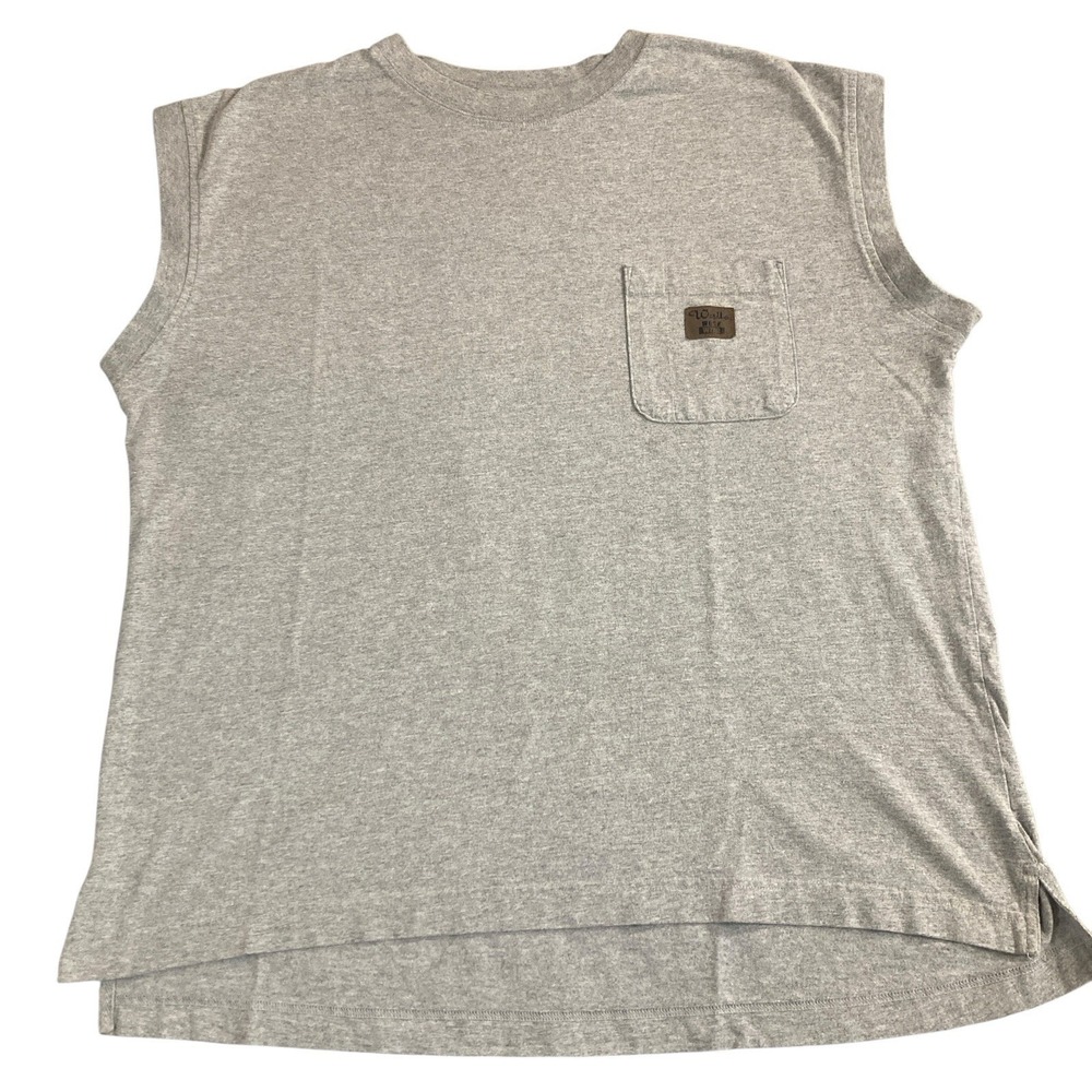 Walls Workwear Men XL Sleeveless Gray Heavy Cotton Chest Pocket Tough